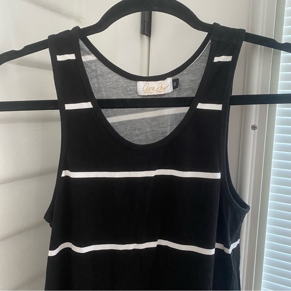 Ava Sky x Fighting Eel Black & White Stripe Tank - Picture 3 of 5